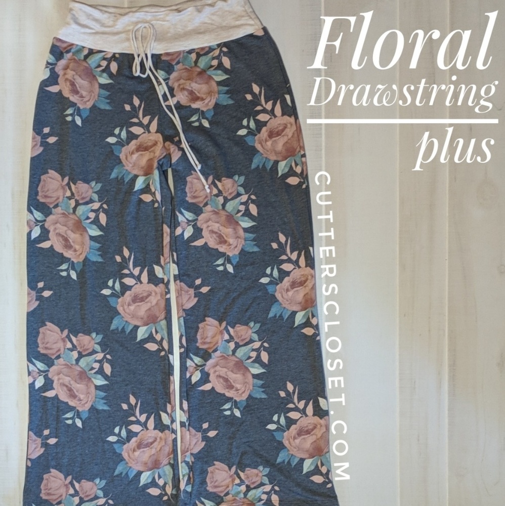 Floral drawstring pant